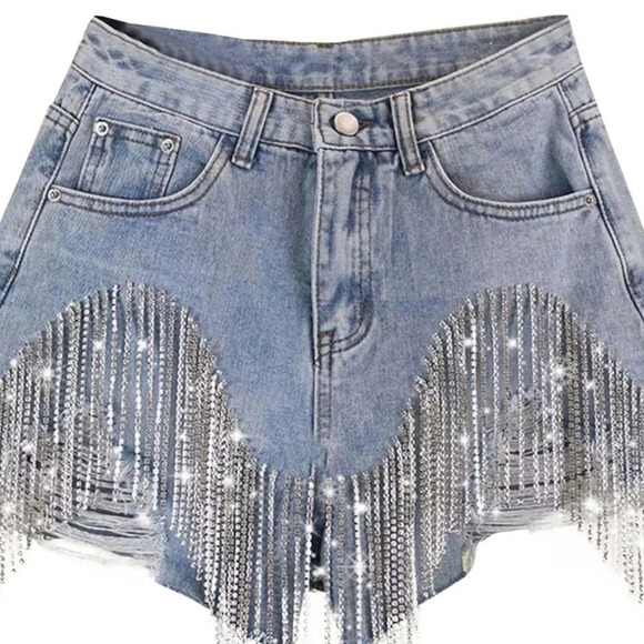 Savanna Jane rhinestone distressed shorts 1x - Picture 5 of 5